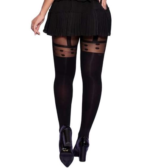 Meia Calça Preta Suave Fio Inferior E Fio Superior Imagination Sex Shop