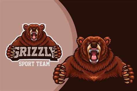 Cartoon bear mascot design template 20005075 Vector Art at Vecteezy