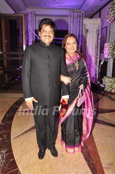 Udit Narayan with wife Deepa Narayan at Sunidhi Chauhan's Wedding ...