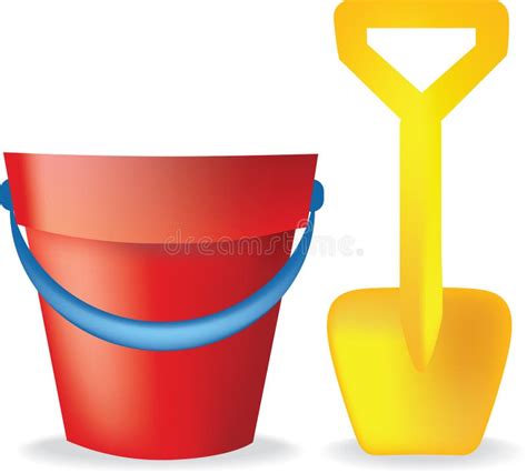 Bucket and spade stock vector. Illustration of outside - 10474035