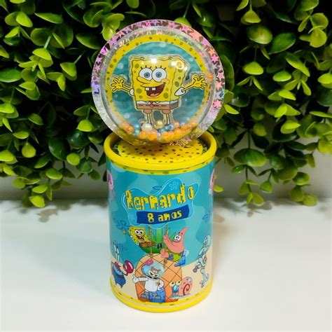 Cofrinho Bola Acrílica de Luxo Bob Esponja Elo7