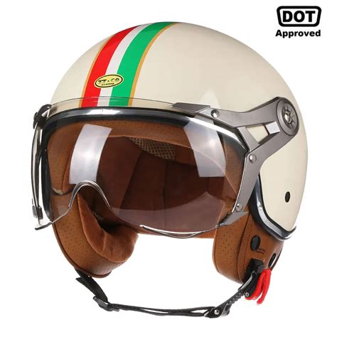 Yeni A K Y Z 3 4 Motosiklet Kask Retro Motosiklet Kasklar Vintage K Y C