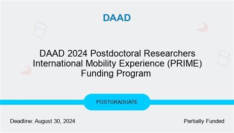 Daad 2024 Postdoctoral Researchers International Mobility Experience