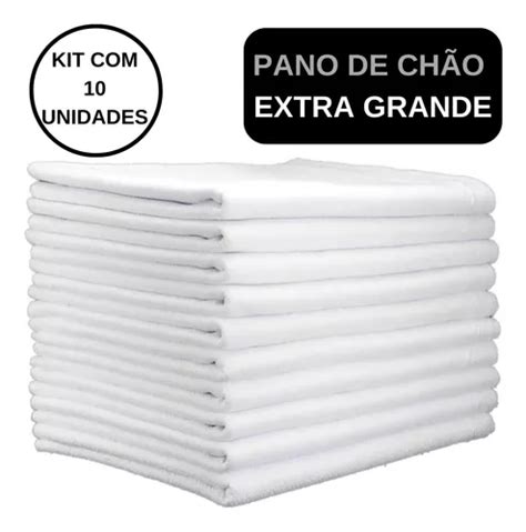 Kit 10 Pano De Chão Branco Grande Saco Duplo Algodão Atacado MercadoLivre