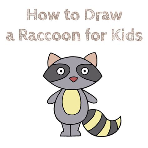 Raccoon Drawing How To Draw A Raccoon Step By Step