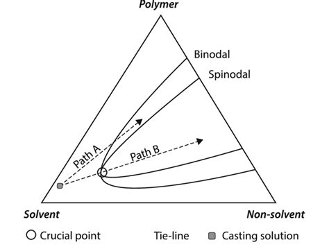 Ternary Phase Diagram Solvent Polymer Nonsolvent For Membrane