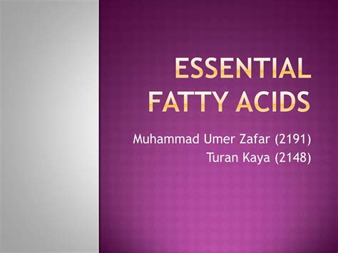 Essential Fatty Acids Ppt