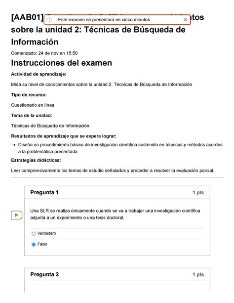 Examen AAB01 Cuestionario 2 Mida Sus Conocimientos Sobre La Unidad 2