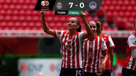 Chivas femenil 7 0 Mazatlán resultado goles y resumen TUDN Liga MX