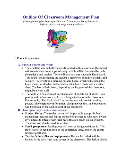 Classroom Management Plan - 9+ Examples, Pdf