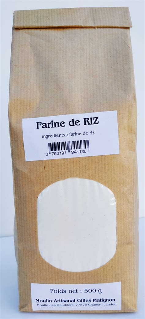 Farine De Riz 500 Gr 500 G Moulin Artisanal Gilles Matignon