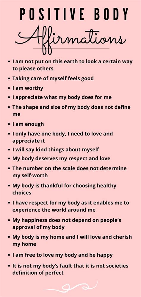 Powerful Daily Affirmations That Will Help You Build Positive Body