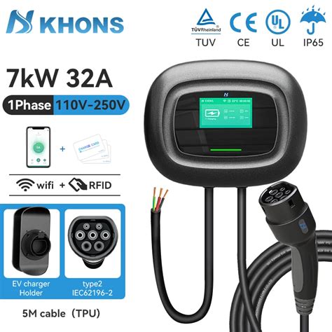 Khons Estaci N De Carga Para Veh Culos El Ctricos Cargador EV De 7kw