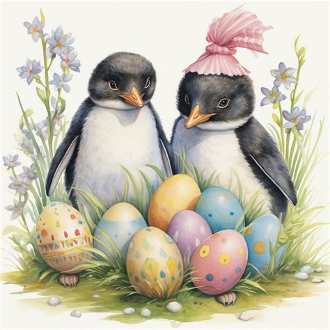 Easter Egg Penguin Art Print Free Stock Photo - Public Domain Pictures