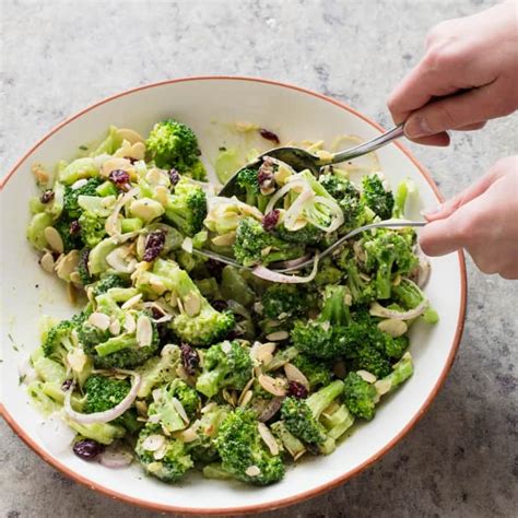 Broccoli Salad With Almonds And Cranberries Americas Test Kitchen Recipe