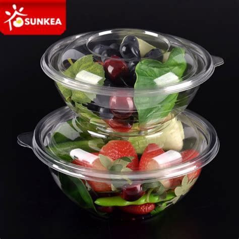 Disposable Clear Take Away Plastic Salad Bowl with Lid - Buy Product on Food Packaging