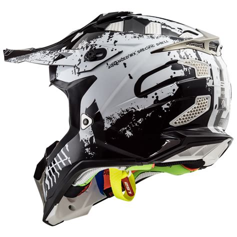 Ls2 Mx470 Subverter Intruder Black White | MotoStorm