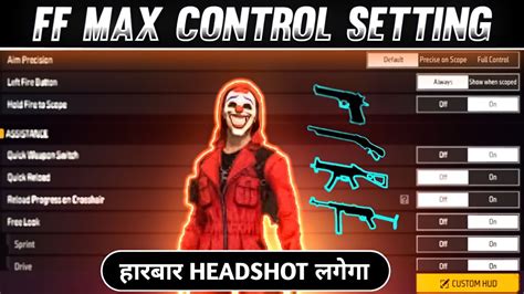 Free Fire Max Control Setting Pro Player Setting Free Fire 2024