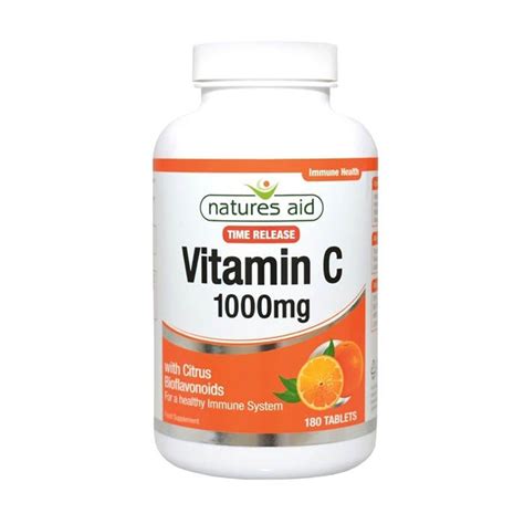 Buy Natures Aid Vitamin C 1000 Mg Time Release Tablets 180 S Online At