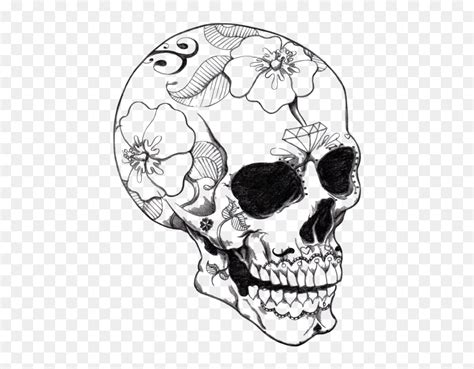 Black And White Skull Tattoo Designs, HD Png Download - vhv