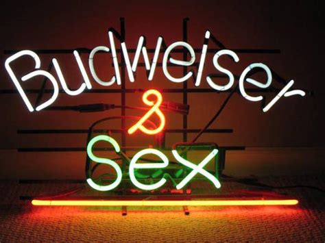 Custom Budweiser Sex Neon Sign Real Neon Light Custom Neon Signs