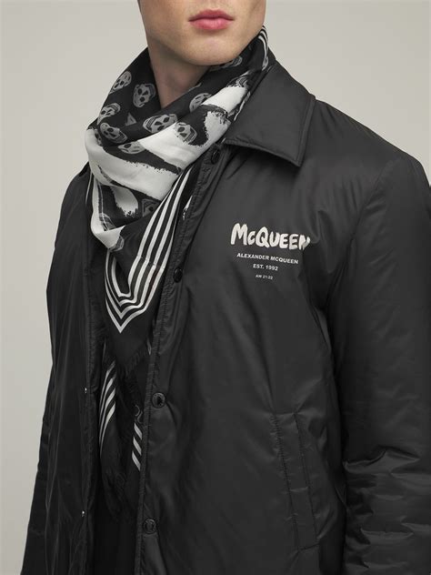 ALEXANDER MCQUEEN Graffiti Logo Modal Biker Scarf Alexander McQueen