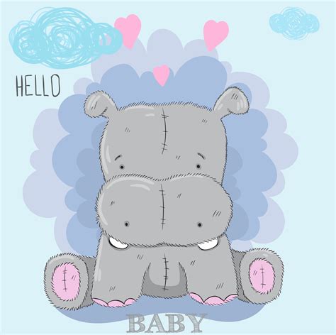 cute little Hippo 555373 Vector Art at Vecteezy