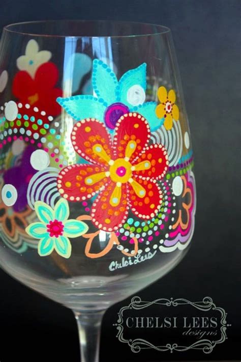 40 Artistic Wine Glass Painting Ideas Bored Art Hand Painted Wine Glass Painted Wine Glass