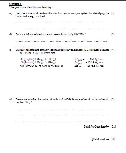 Solved Question This Question Is About Thermochemistry Chegg