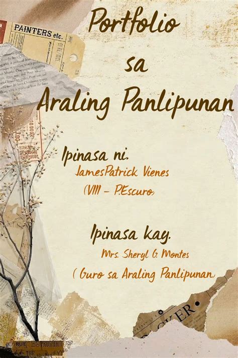 Portfolio Sa Araling Panlipunan Ipinasa Ni Jamespatrick Vienes Viii