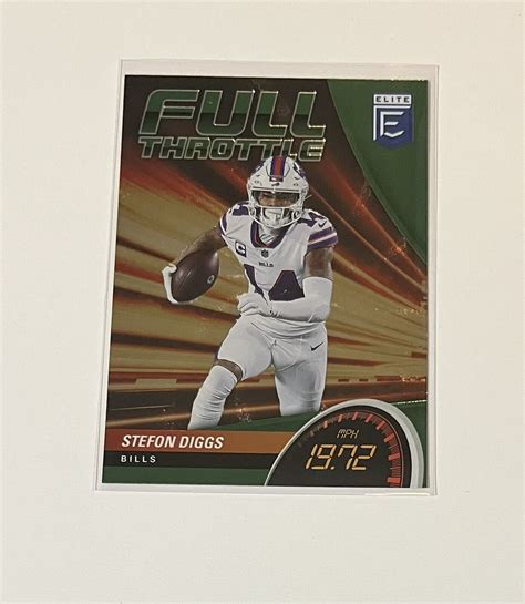 2022 Panini Donruss Elite Full Throttle Green FT23 Stefon Diggs For