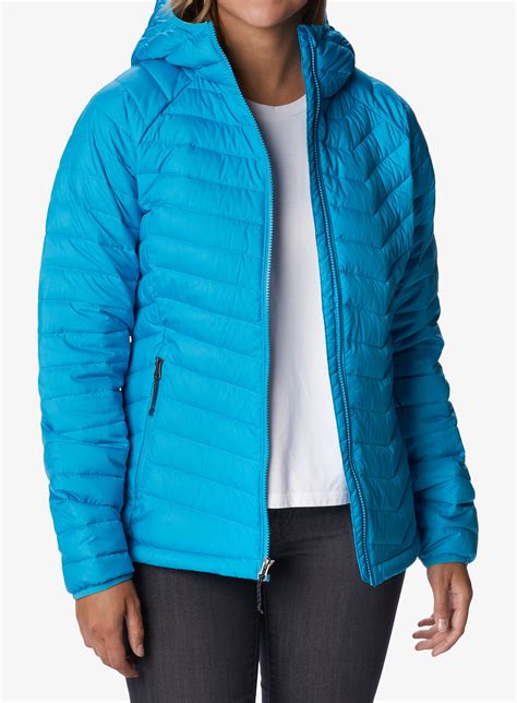 Kurtka Ocieplana Damska Columbia Powder Lite Hooded Jacket Blue Chill