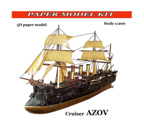 Model Ship Kit Paper Model Warships Papercraft 3d Ship Paper Model Plans Assembly Instructions ...