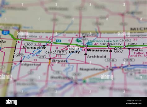 West Unity Ohio USA shown on a Geography map or Road map Stock Photo ...