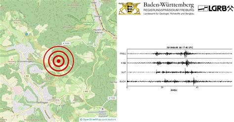 Erdbeben Bei Albstadt Zollernalbkreis Bw Am