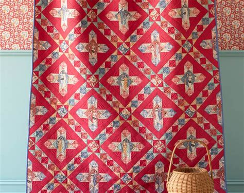 Hometown Homestar Quilt Kit In Country Red By Tilda Etsy