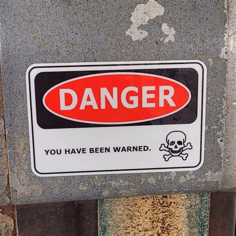 Funny Warning Sticker Etsy