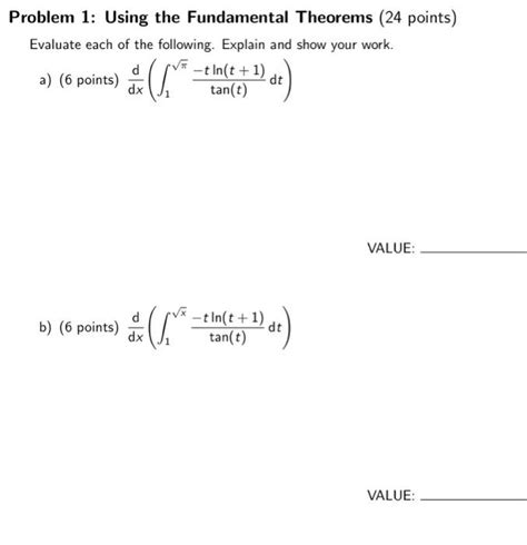 Solved Problem Using The Fundamental Theorems Chegg