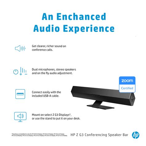 HP Z G3 Conferencing Speaker Bar 19 In Distributor Wholesale Stock For