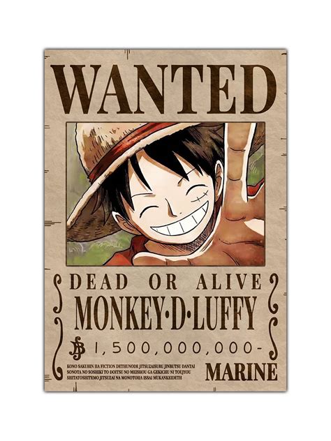 Monkey D Luffy Wanted Bounty Poster – Comicsense