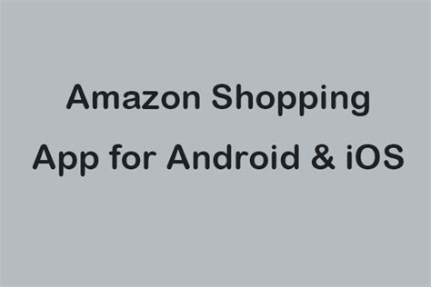 Download Free Amazon Shopping App for Android & iOS - MiniTool