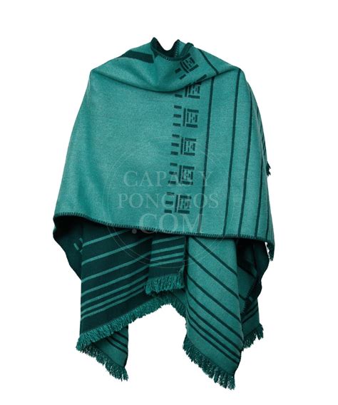 Capa Poncho Olmeca Esmeralda Jade Capasyponchos