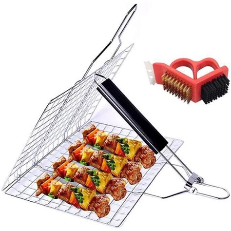 Yljxxy Panier Grille Barbecue Portable En Acier Inoxydable Pour La