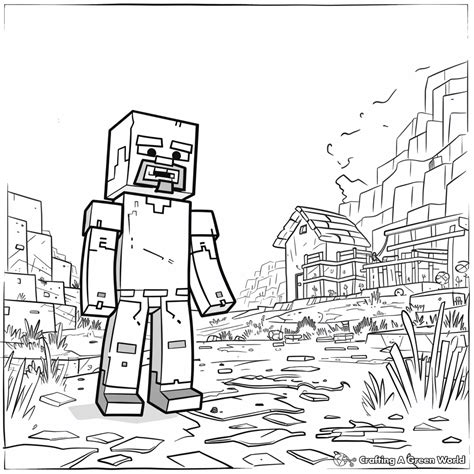 Minecraft Steve Coloring Pages Free And Printable