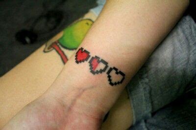 8-bit heart tattoo | Tattoos, Zelda tattoo, Dope tattoos