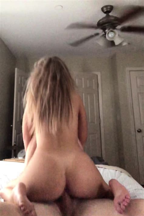 College Blonde Bubble Butt Riding A Big Girth Cock