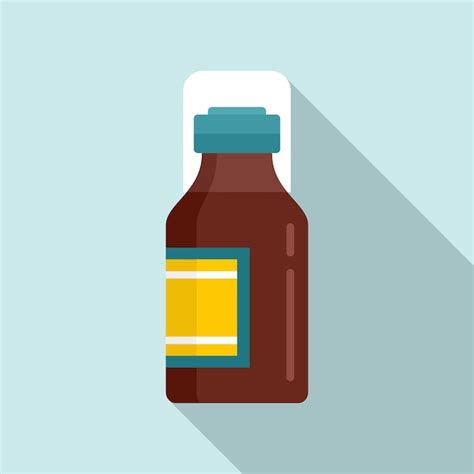 Icono De Jarabe Para La Tos De Farmacia Ilustraci N Plana Del Icono De