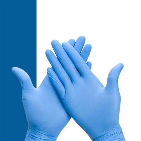 Blue Powder Free Nitrile Disposable Gloves 100 Per Box Protection