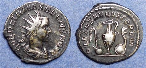 Roman Empire Herennius Etruscus Caesar Silver Antoninianus