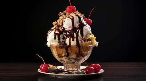 Premium AI Image | A Photo of Ice Cream Sundae